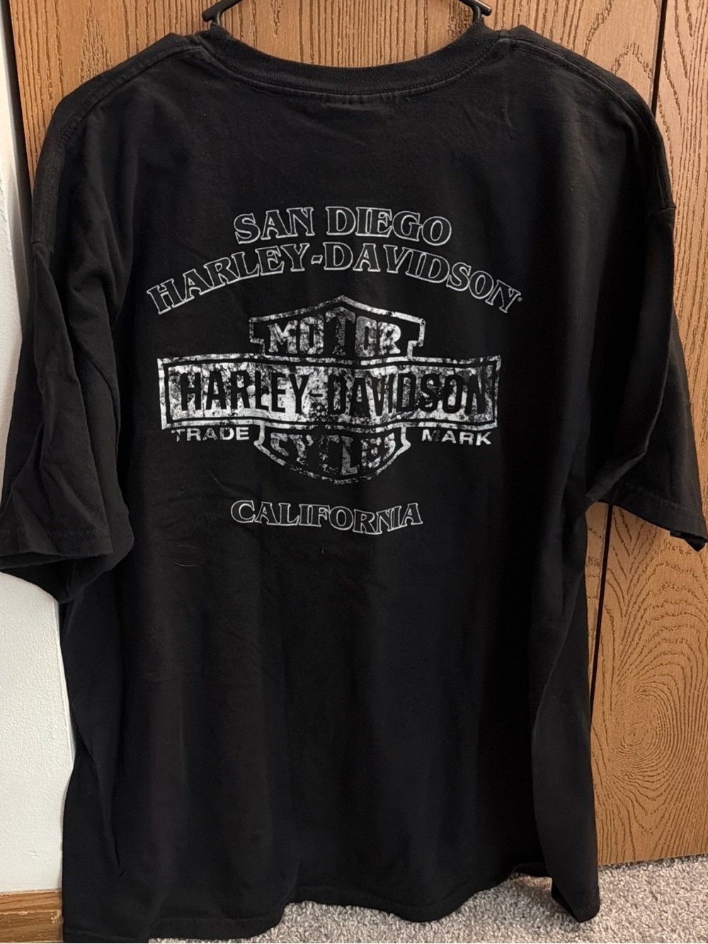 Harley-Davidson Black Short Sleeve Tee with Silver Crest